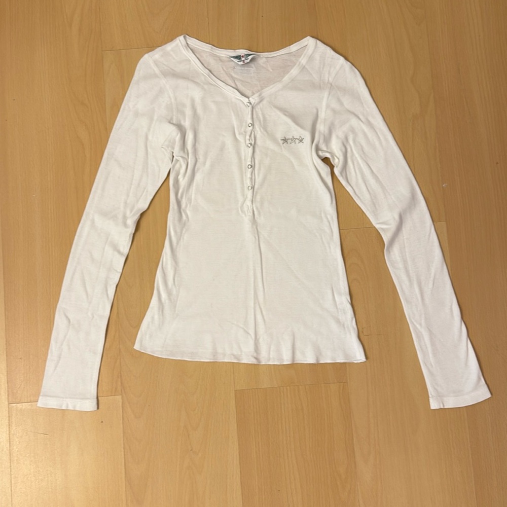 VINTAGE ✨ White long sleeve Hard Tail shirt